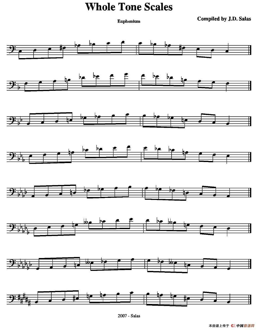 Whole-Tone Scales - Euphonium（上低音号练习教材选曲）(1)_原文件名：001.jpg