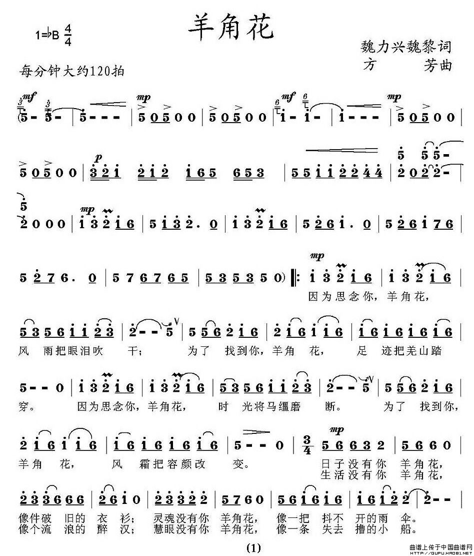 羊角花（魏力兴、魏黎词 方芳曲）(1)_原文件名：羊角花1.jpg